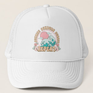 Sunrise Sunburn Sunset Repeat Summer Beach Life Trucker Hat
