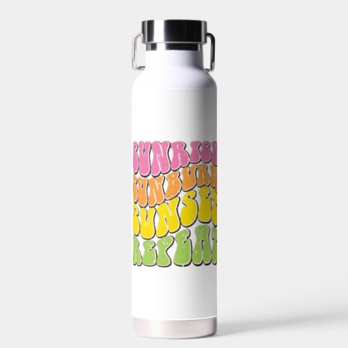 Sunrise sunburn sunset repeat Summer Water Bottle