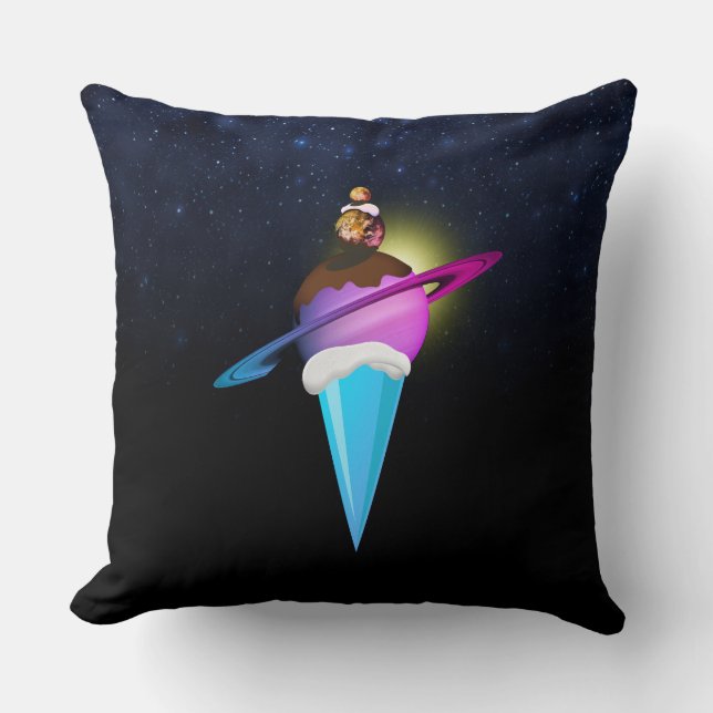 Sunrise Sundae Throw Pillow (Front)