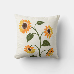 Sunrise Sunflower Throw Pillow