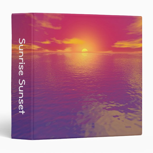 Sunrise Sunset (1.5in) 3 Ring Binder (Front/Spine)