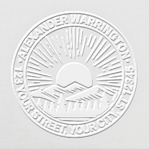 Sunrise Sunset Behind Mountains Name Retn Address Embosser