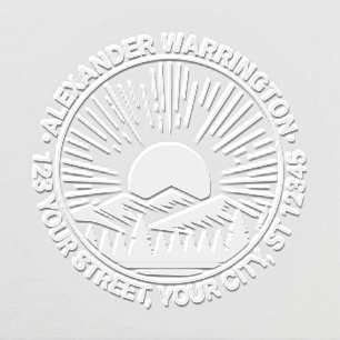 Sunrise Sunset Behind Mountains Name Retn Address Embosser