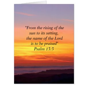 Sunrise Sunset Bible Verse Card