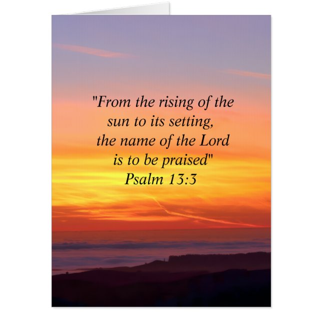Sunrise Sunset Bible Verse Card (Front)