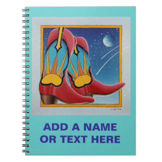 Sunrise Sunset Cowboy Boots Notebook