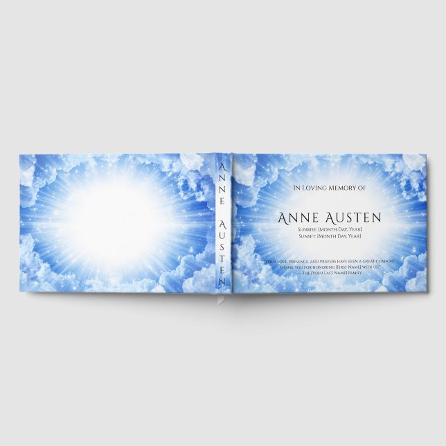Sunrise & Sunset Funeral Guest Book (Full)