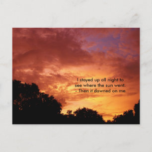 Sunrise Sunset funny postcard, pun, postcrossing Postcard
