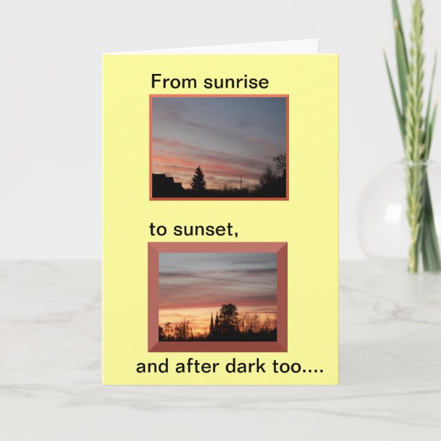 Sunrise/Sunset Mother's Day Card (Front)