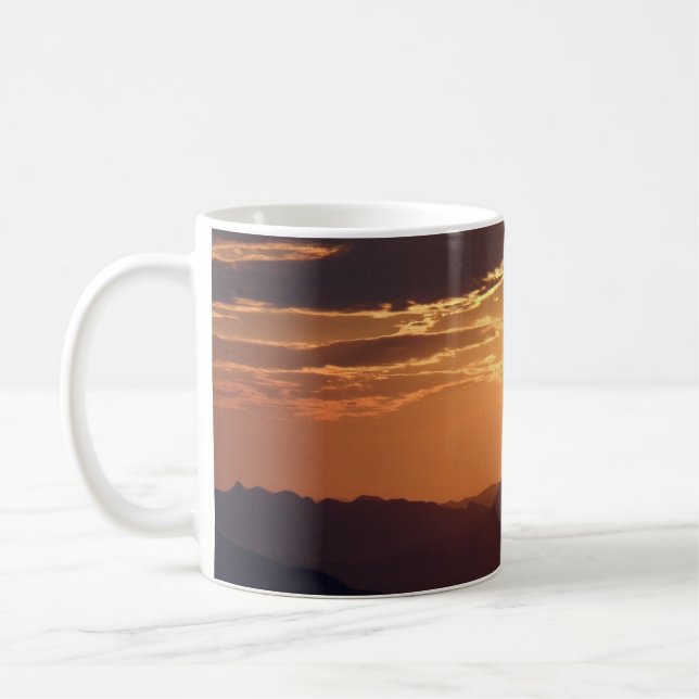 Sunrise/Sunset Over The Mountains Coffee Mug (Left)