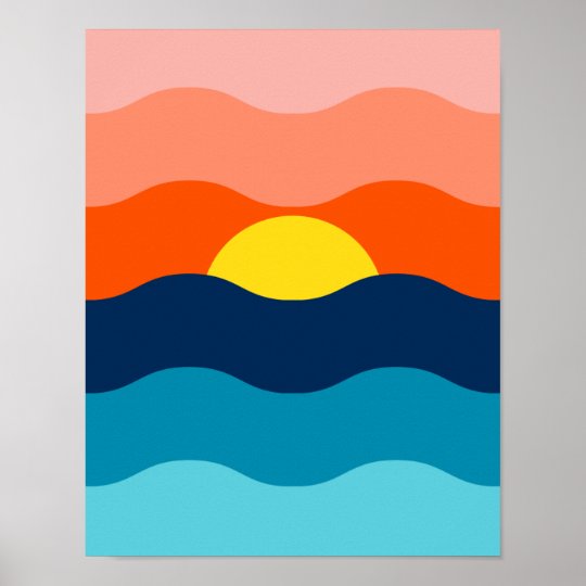 Sunrise/Sunset over the Water Poster | Zazzle.com