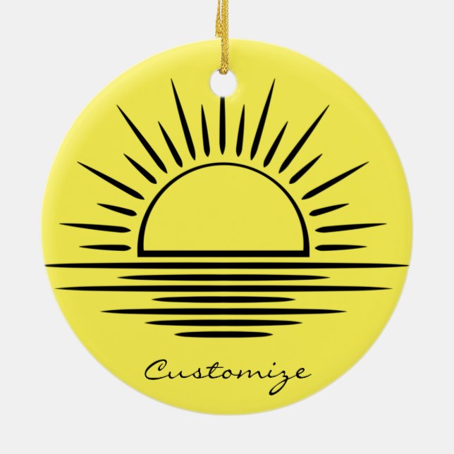 Sunrise/Sunset Reflection Thunder_Cove Ceramic Ornament (Back)