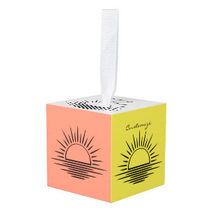 Sunrise/Sunset Reflection Thunder_Cove Cube Ornament