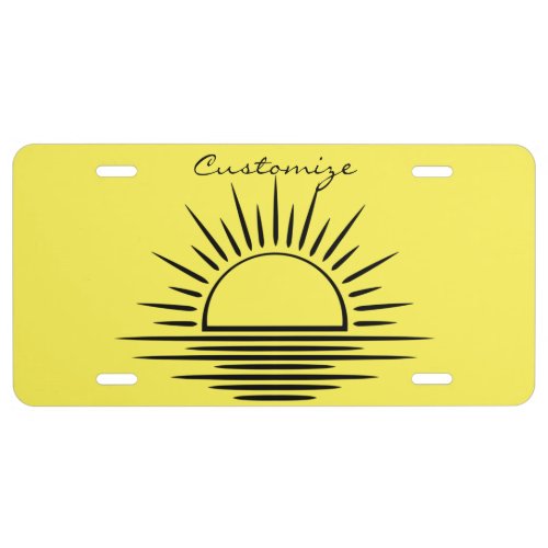 SunriseSunset Reflection Thunder_Cove License Plate