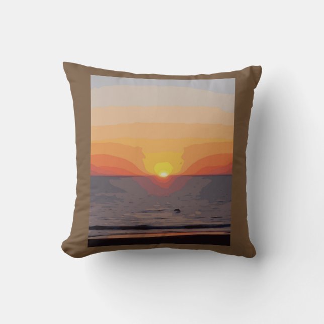 SUNRISE-SUNSET THROW PILLOW (Front)