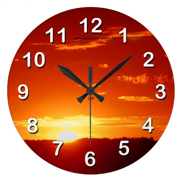 Palms Sunset 10.75" Round Acrylic Wall Clock 