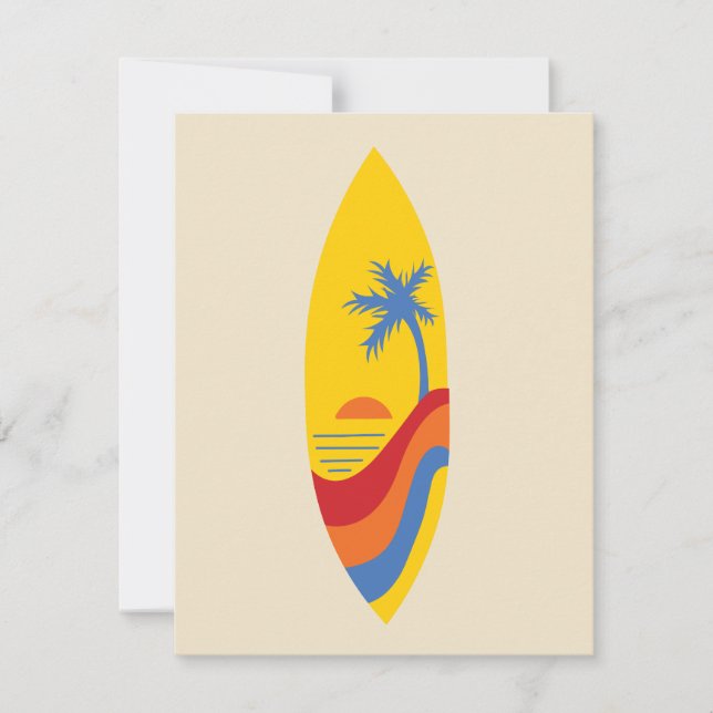 Sunrise Surf Note Card (Front)