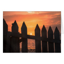 Sunrise through A fence