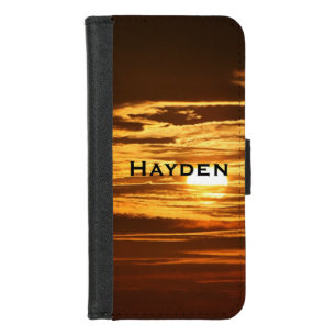 Sunrise Through Clouds Personalised iPhone 8/7 Wallet Case