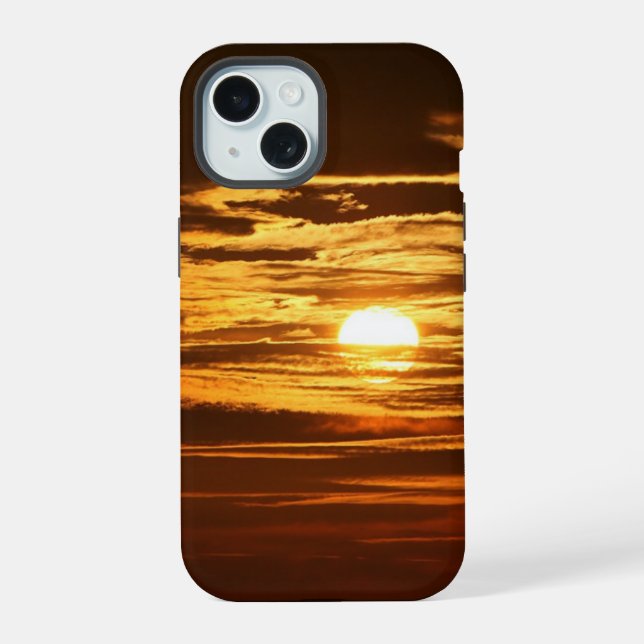 Sunrise through Clouds Photo Iphone Case (Back)