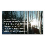 Sunrise Through Icicles Winter Nature Photography Business Card Magnet