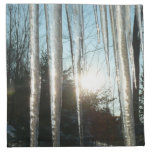 Sunrise Through Icicles Winter Nature Photography Cloth Napkin