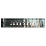 Sunrise Through Icicles Winter Nature Photography Desk Name Plate