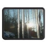 Sunrise Through Icicles Winter Nature Photography Hitch Cover