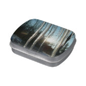 Sunrise Through Icicles Winter Nature Photography Jelly Belly Candy Tin (Side)