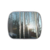 Sunrise Through Icicles Winter Nature Photography Jelly Belly Candy Tin (Top)