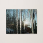 Sunrise Through Icicles Winter Nature Photography Jigsaw Puzzle