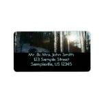 Sunrise Through Icicles Winter Nature Photography Label