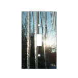 Sunrise Through Icicles Winter Nature Photography Light Switch Cover