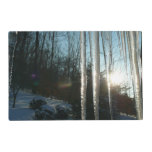 Sunrise Through Icicles Winter Nature Photography Placemat