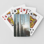 Sunrise Through Icicles Winter Nature Photography Poker Cards