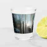Sunrise Through Icicles Winter Nature Photography Shot Glass