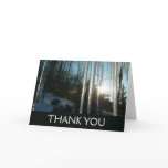 Sunrise Through Icicles Winter Nature Photography Thank You Card