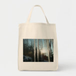 Sunrise Through Icicles Winter Nature Photography Tote Bag