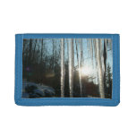 Sunrise Through Icicles Winter Nature Photography Tri-fold Wallet