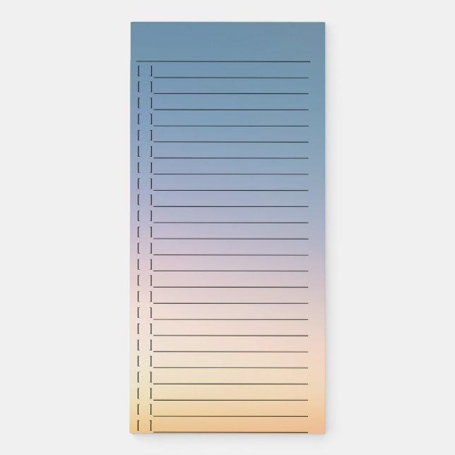 Sunrise To Do List - Grocery List Magnetic Notepad (Front)