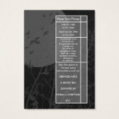 sunrise to sunset funeral invitations (Back)