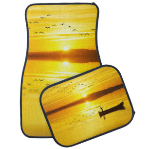 Sunrise Traditional Fishmonger Boat Car Floor Mat