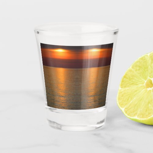 Sunrise Trail Crossing Lake Superior   Shot Glass