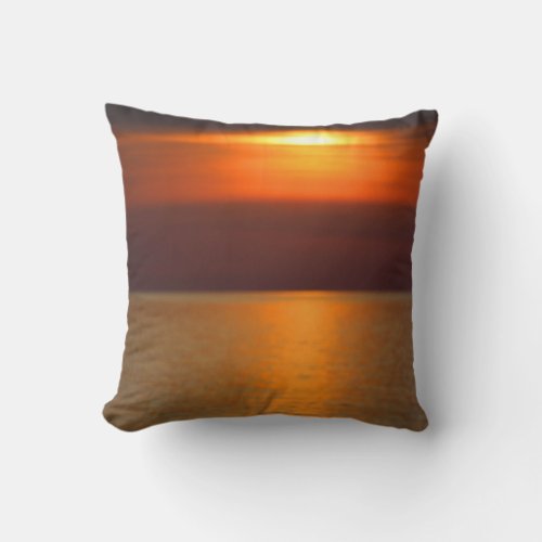 Sunrise Trail Crossing Lake Superior  Throw Pillow