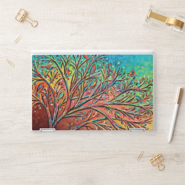 Sunrise Treetop Birds II HP Laptop Skin (Desk)