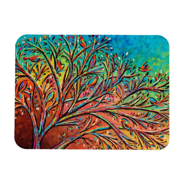 Sunrise Treetop Birds II Magnet (Horizontal)