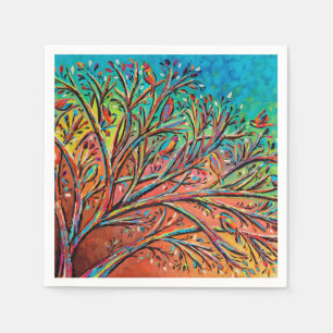 Sunrise Treetop Birds II Napkins