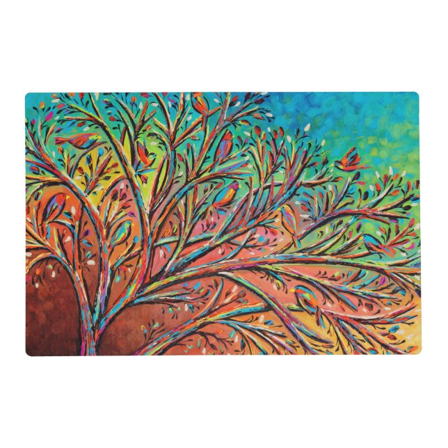 Sunrise Treetop Birds II Placemat (Front)