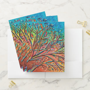 Sunrise Treetop Birds II Pocket Folder