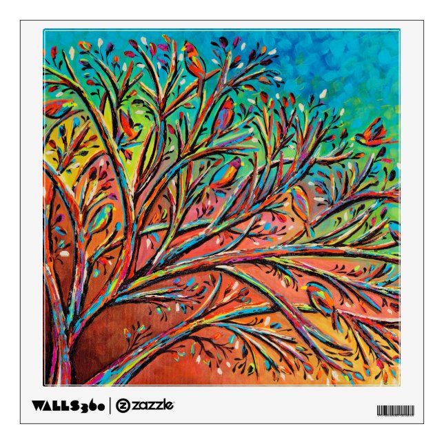 Sunrise Treetop Birds II Wall Decal (Front)